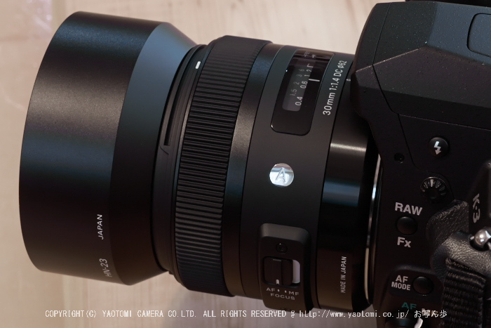 SIGMA 30mm f1.4 DC HSM Art PENTAXマウント